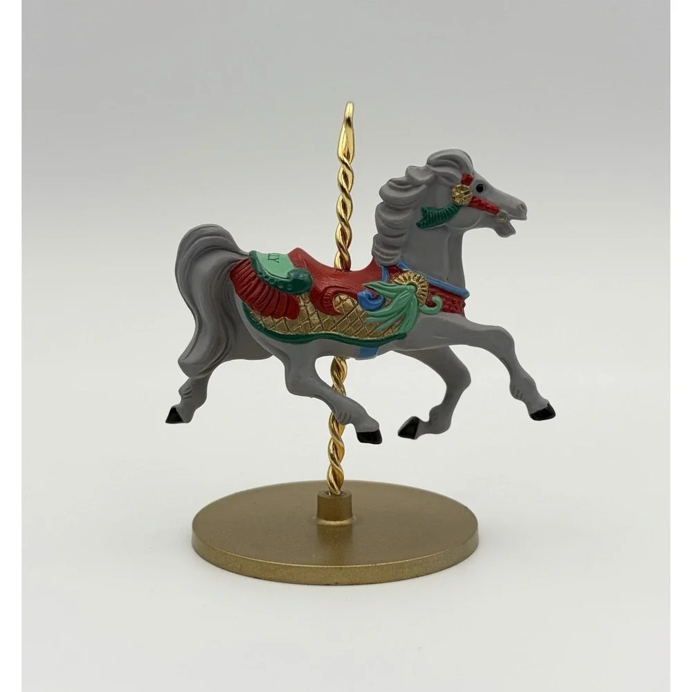 1989 Hallmark Keepsake Ornament Christmas Carousel Horse Holly XPR9722 Vintage